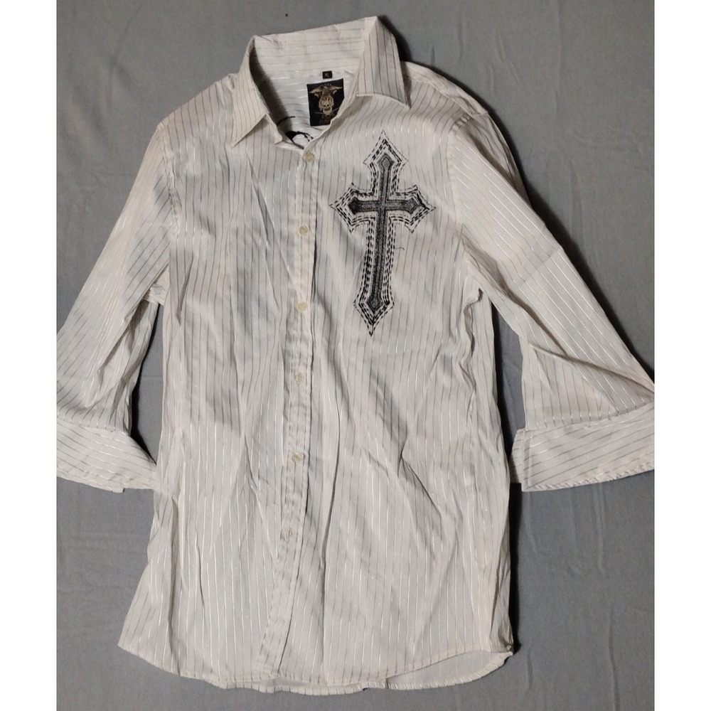 El General Western Button Up Shirt Men's Long Sleeve Cowboy Rodeo US Size XL